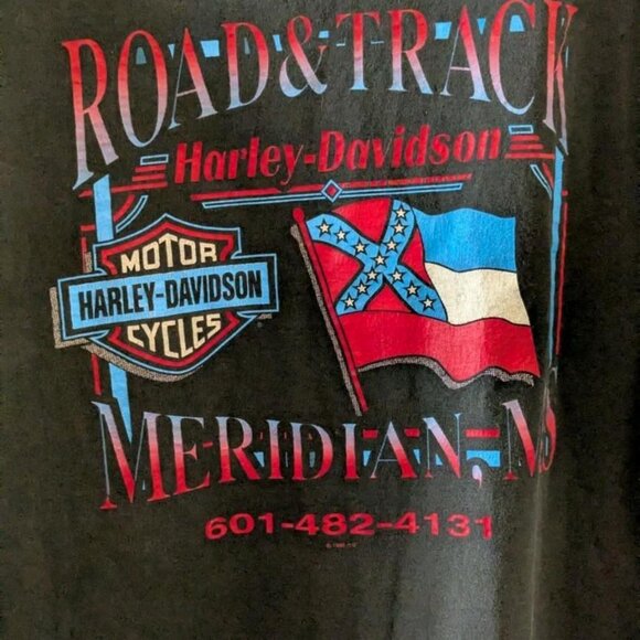 Harley Davidson Motorcycle Tee "Feel the thunder" Used XL 1995 - Picture 8 of 8